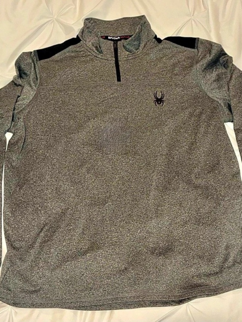 Spyder Active Quarter Zip Pullover Gray & Black - Men’s Medium